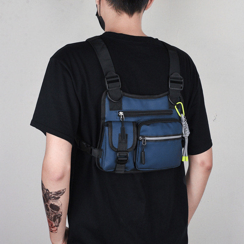 Multi-Pocket Waterproof Vest Style Chest Bag