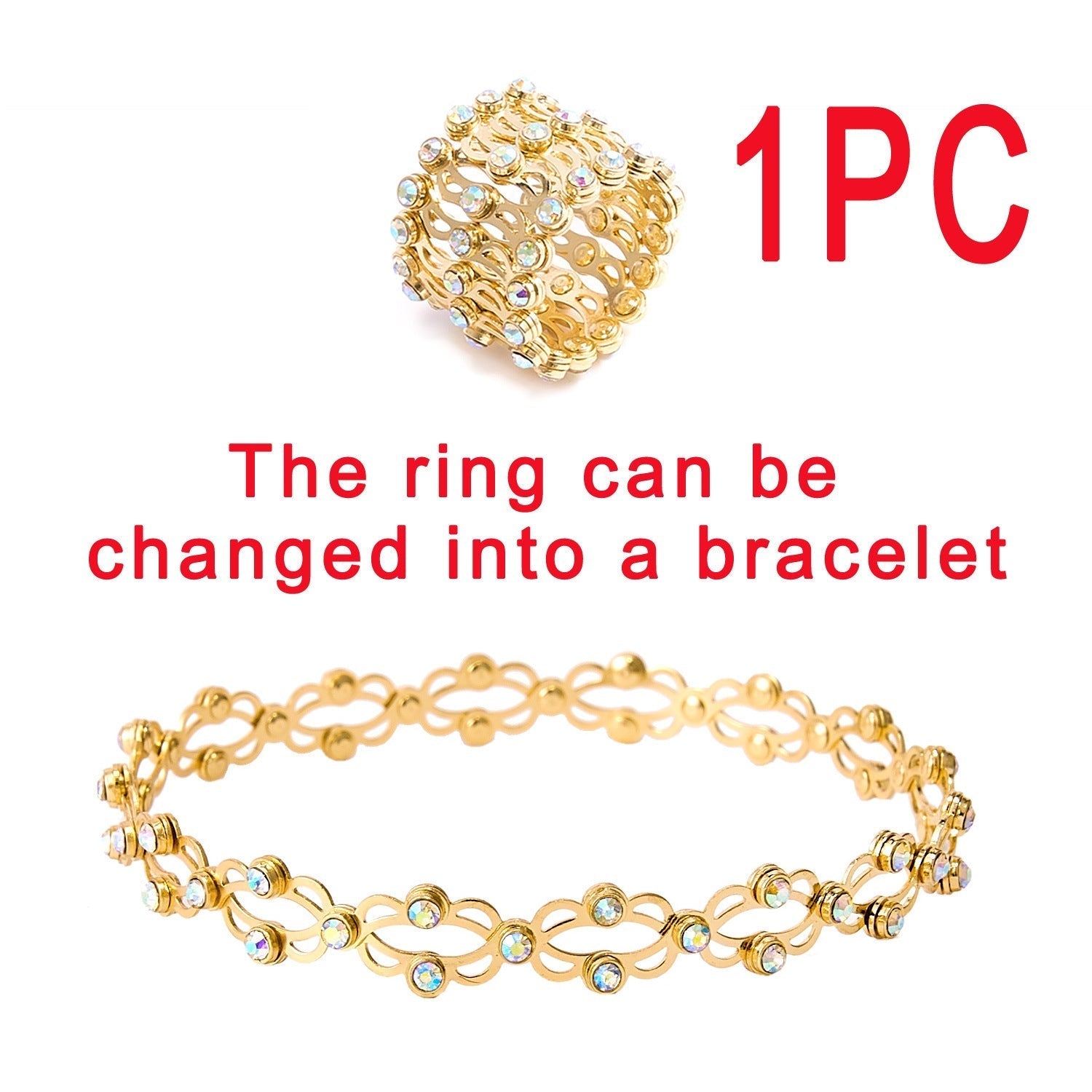 🔥Buy 1 Get 1 Free💍(2PCS)🔥Magic 2-in-1 Folding Retractable Ring Bracelet