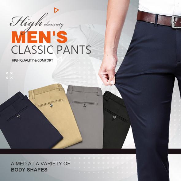 💥Classic Men's Trousers with Good Elasticity