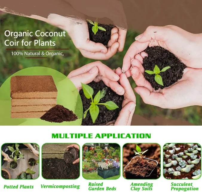 🌱Hot Sale 50% OFF⏰ - Premium Organic Coconut Coir Bricks For Plants