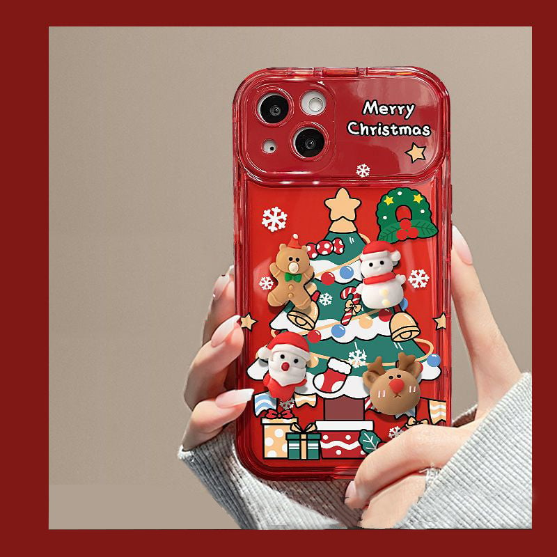 🎄Christmas Hot Sale 49% OFF🔥Christmas Tree Pendant Flip Mirror Case Cover For iPhone🎅