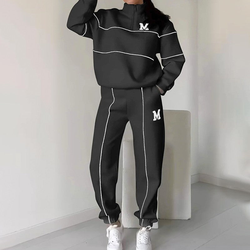 💥NEW HOT SALES - 49% OFF🔥Women's Casual Letter M Long Sleeve Two Piece Set(Fabric upgrade)