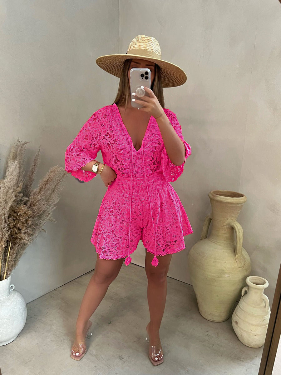 💝NEW HOT SALE💝Casual Short V-neck Lace Suit