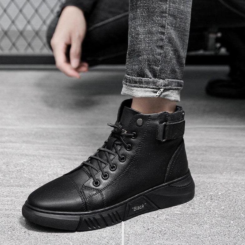 High quality high boots leather shoes【Free Shipping】