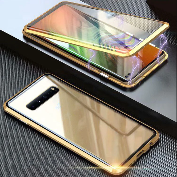 Magnetic Tempered Glass Double-sided Phone Case For Samsung