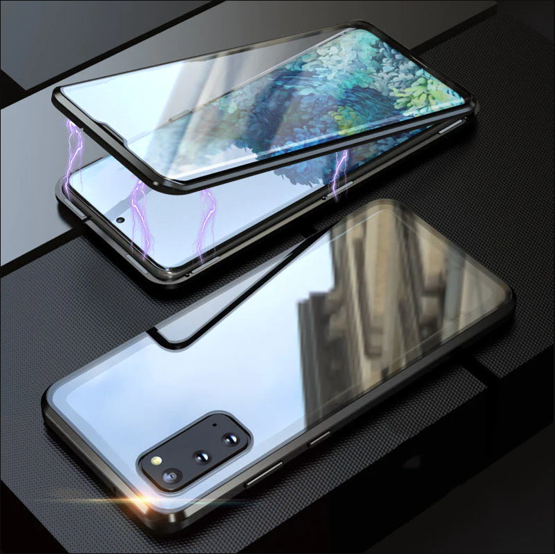 Magnetic Tempered Glass Double-sided Phone Case For Samsung