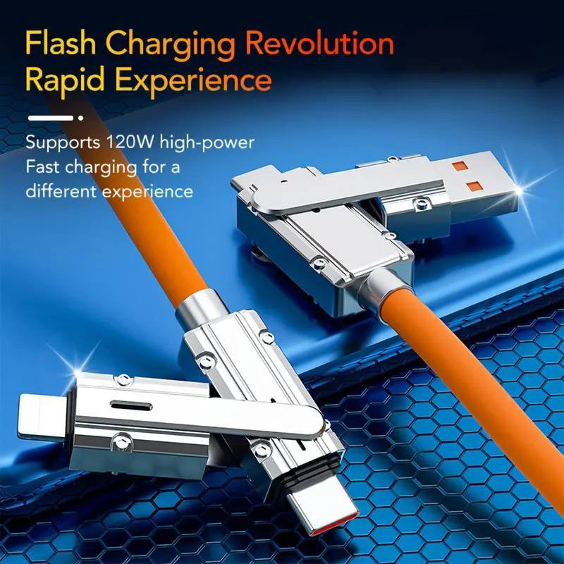 4-in-1 Multi-function Charging Cable - 120W Fast Charging