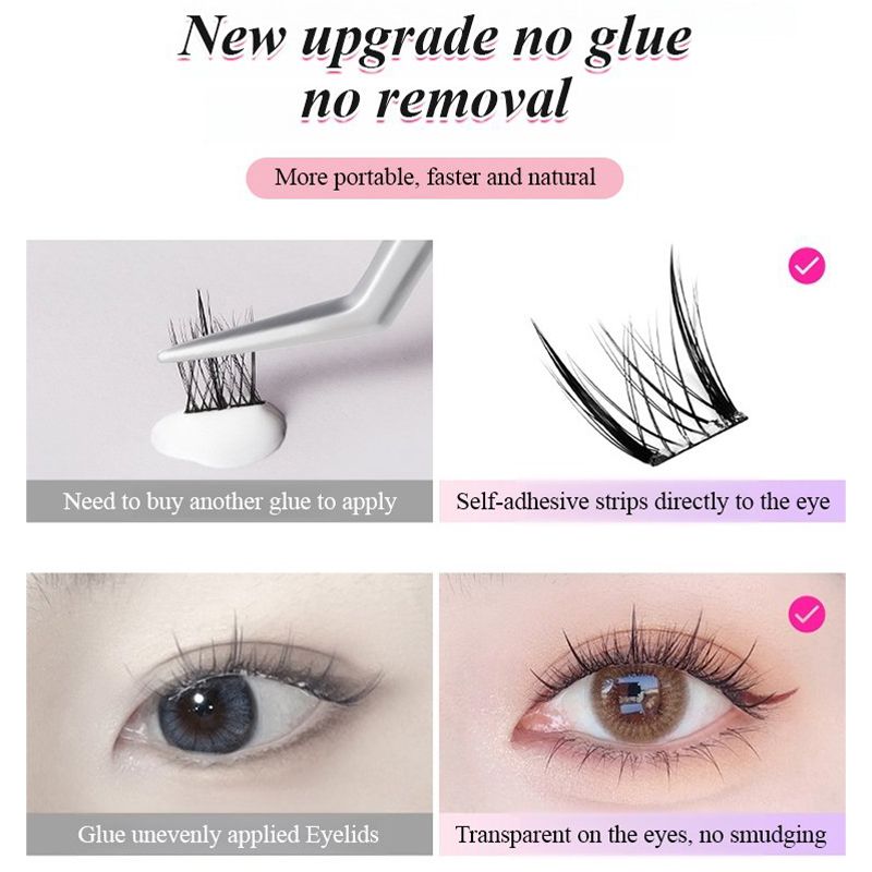 Waterproof Glue-free Realistic False Eyelashes