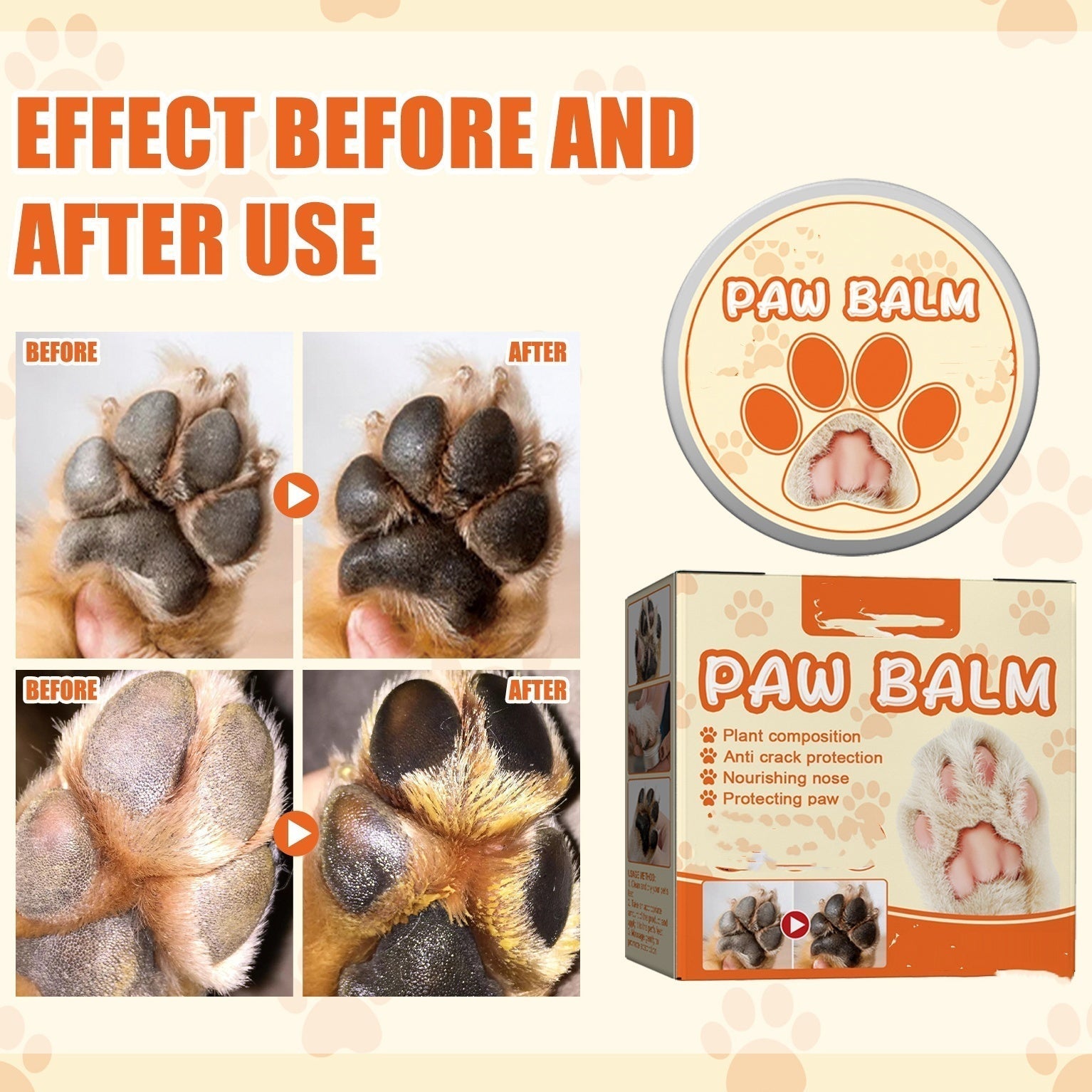 Anti-Crack Pet Paw Care Balm