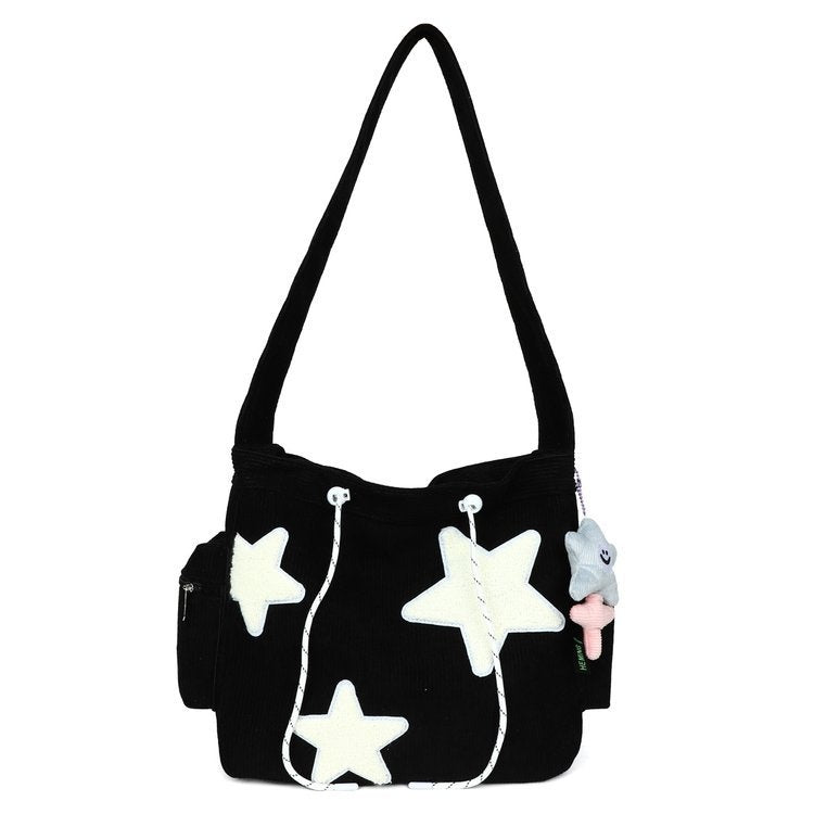 Cute Star Canvas Messenger Crossbody Bag