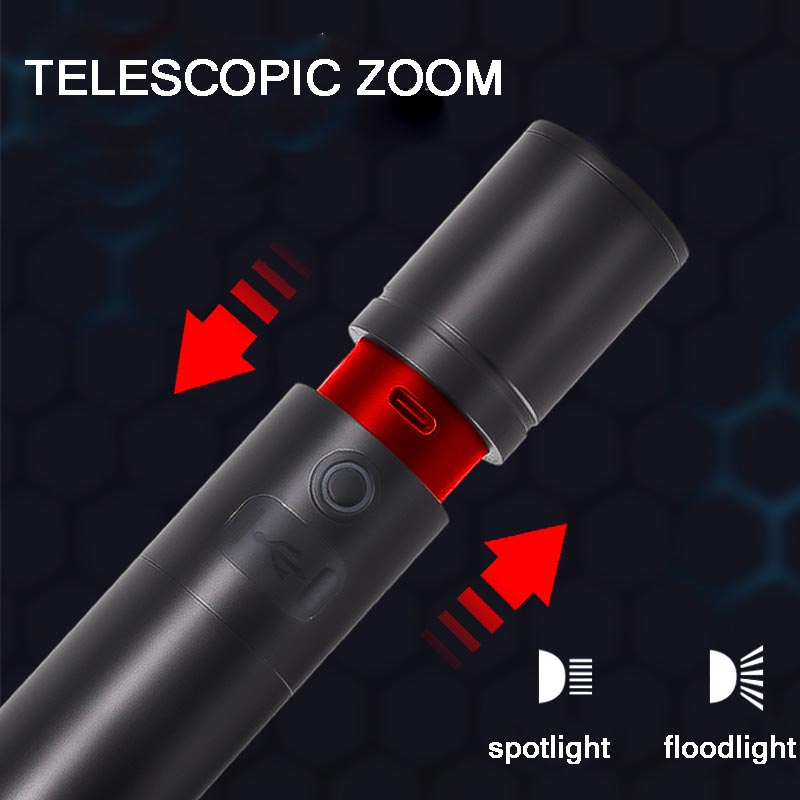 Multifunctional White Laser LED Flashlight