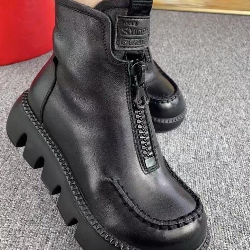 🔥50% OFF🔥Women's Retro PU Leather Warm Short Boots