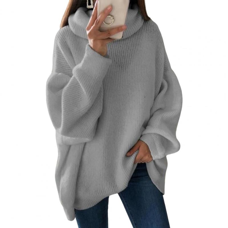 🔥Limited Time 50% OFF🔥Women’s Oversized Turtleneck Solid Color Knit Sweater