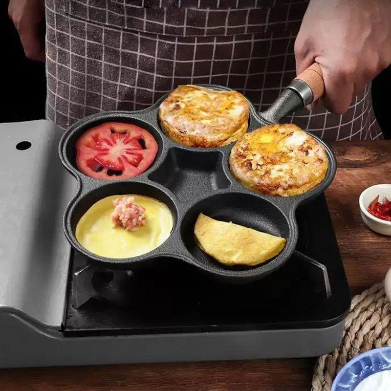 4/5-cup Cast Iron Non-stick Egg Frying Pan