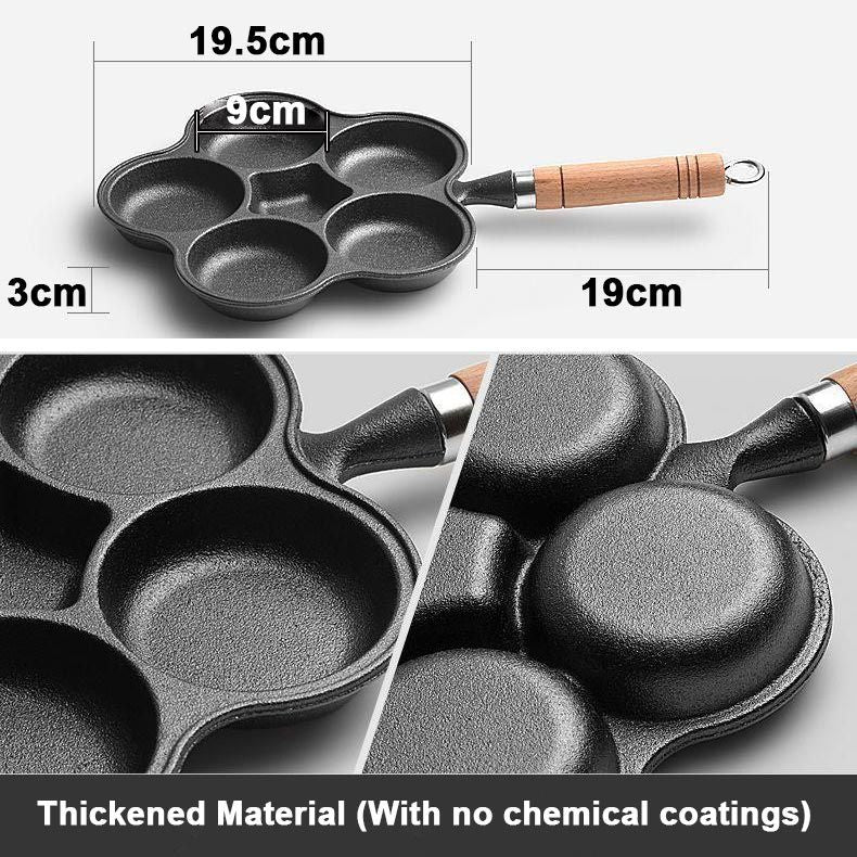 4/5-cup Cast Iron Non-stick Egg Frying Pan