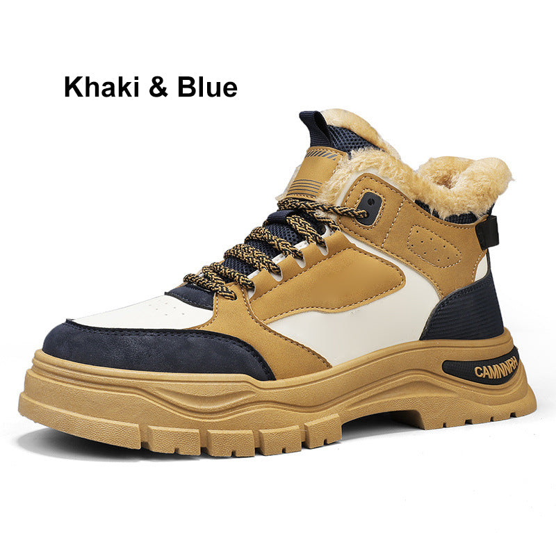 Men's Winter Insulated Hiking Boots with Plush Lining