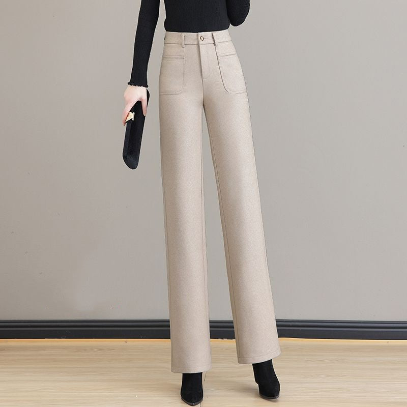 [Gift For Her] Women's High Waisted Thermal Straight Leg Pants