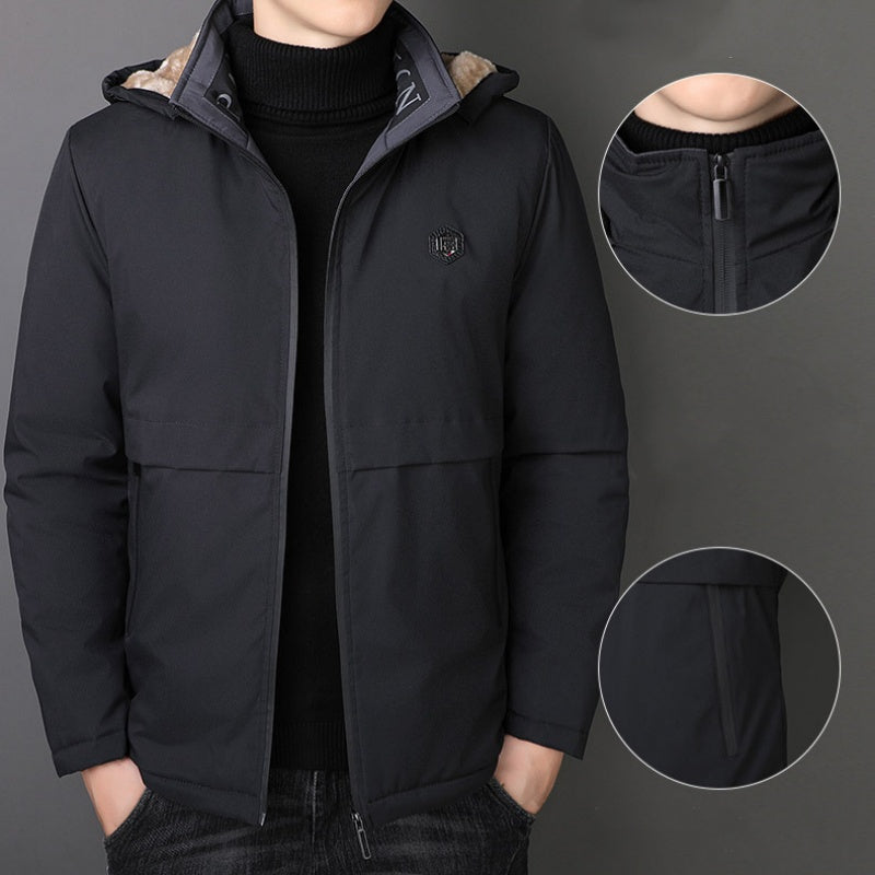 Men's Winter Warm Hooded Zipper Jackets