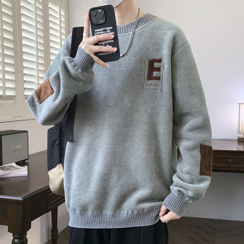 Men's Pullover Sweater with Plush Lining