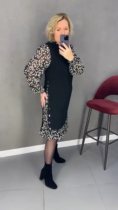 🔥Hot Sale🔥New fashionable floral winter dress, comfortable and warm