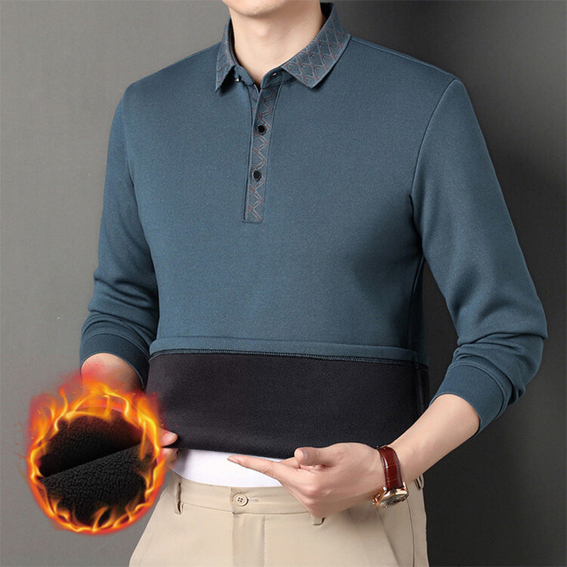 🎁New Year's Promotion🔥Men's Solid Color Long Sleeve Blouse