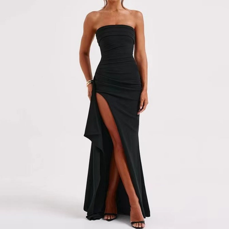 🎉 50% OFF 🛍️Strapless Sheath Dress with Side Slit