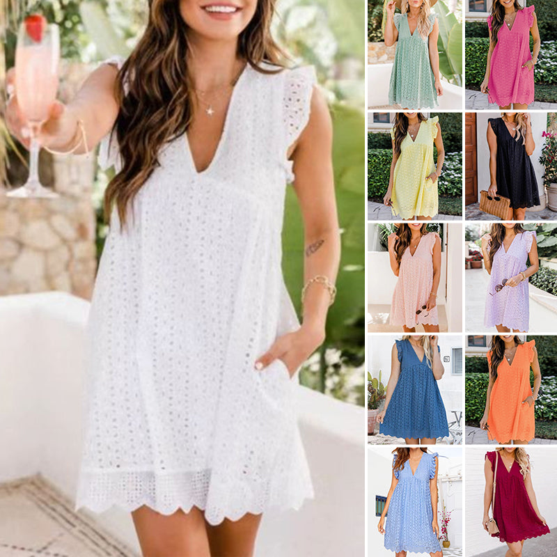 💗2025 Summer Promotion 50% OFF — Elegant Lace Hollow Dress