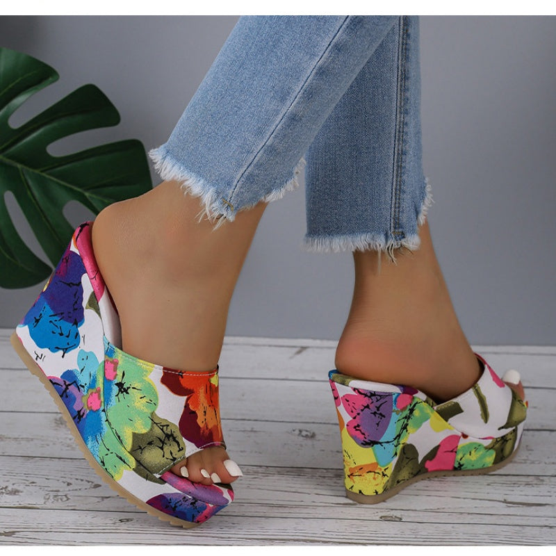 Fashion Casual Beach Platform Colorful Sandals