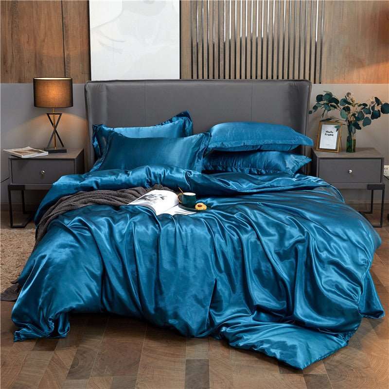 25 Momme Luxury Pure Mulberry Silk Bedding Set of 4 (1x Quilt Cover + 1x Bedsheet + 2x Pillowcases)