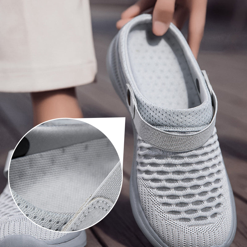 Fashion Mesh Breathable Half Slip-On Sandals